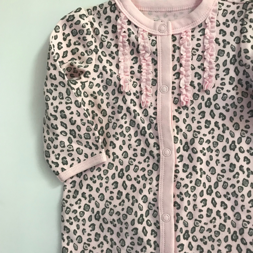 Baby Girl Sleep & Play Pajamas Footie Pink Clothes - Picture 2 of 4